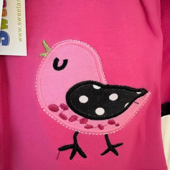 Baby Girl 9 month Sweet and Soft Paris Pink Black 2 Piece Pant Set - Picture 2 of 6